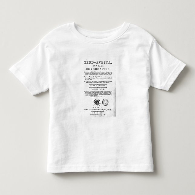 Frontispiz einer Ausgabe 'Zends Kleinkind T-shirt (Vorderseite)