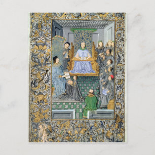 Frontispiz von Antonio de Nebrijas "Gramatica" Postkarte