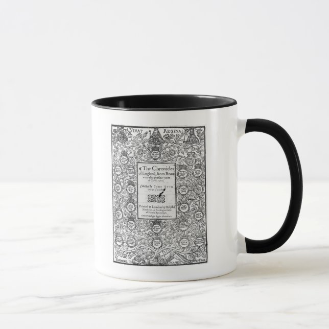 Frontispiz von 'The Chronicles von England Tasse (Rechts)
