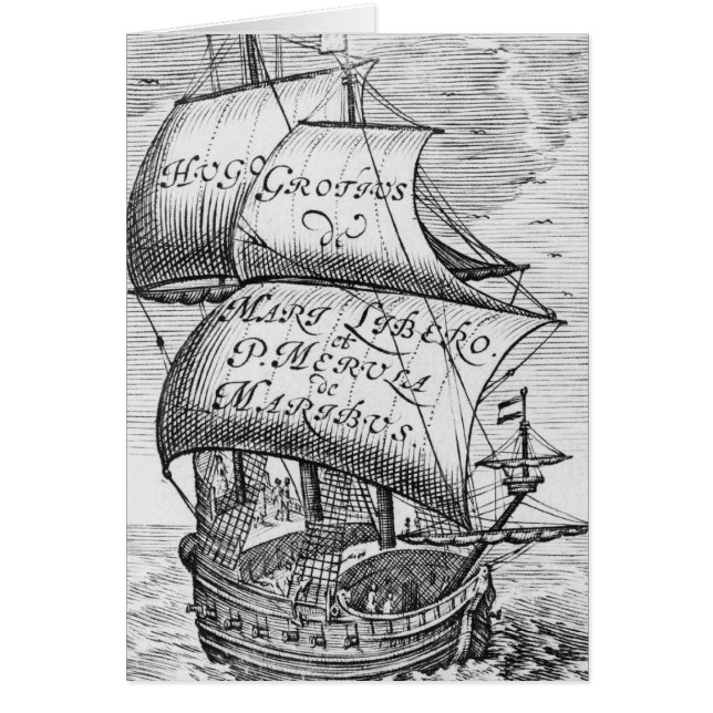Frontispiz zu "De Mari Libero", durch Hugo Grotius (Vorne)