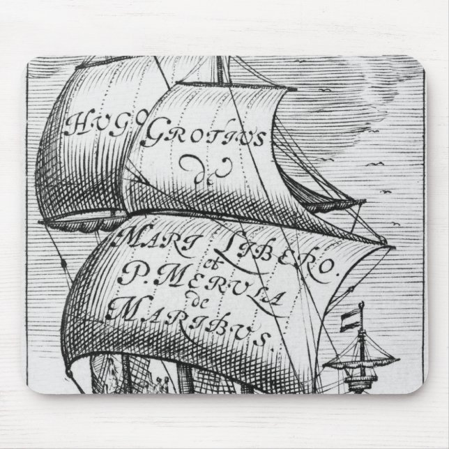 Frontispiz zu "De Mari Libero", durch Hugo Grotius Mousepad (Vorne)