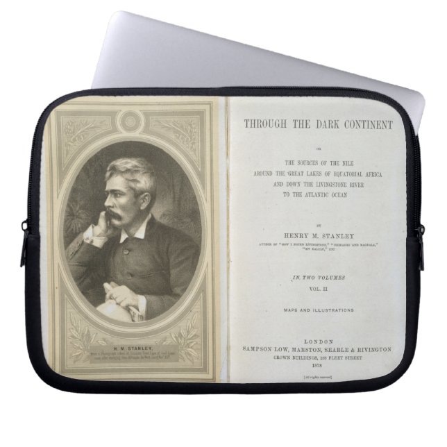 Frontispiz zu "durch den dunklen Kontinent", durch Laptopschutzhülle (Vorderseite)
