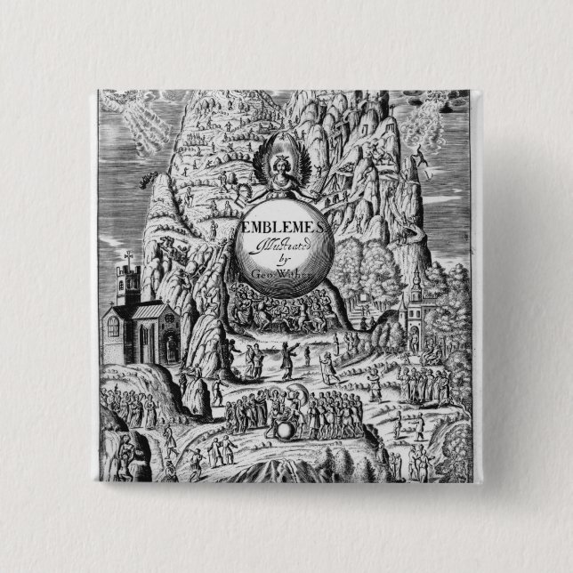 Frontispiz zu "Emblemen" Georges Withers, 1635 Button (Vorderseite)