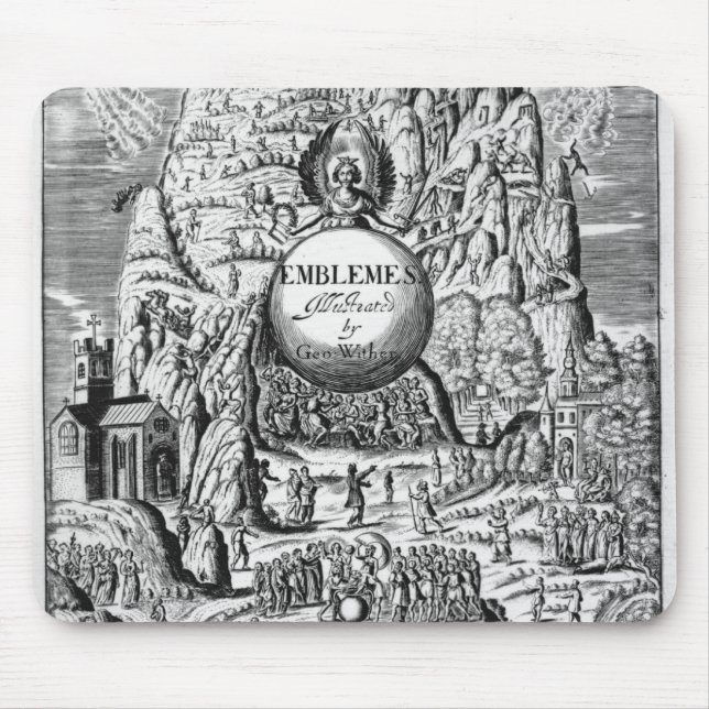 Frontispiz zu "Emblemen" Georges Withers, 1635 Mousepad (Vorne)