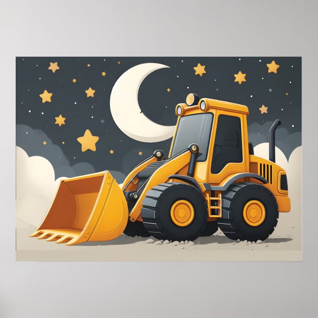 Frontlader-Baustoff-LKW Poster (Vorne)