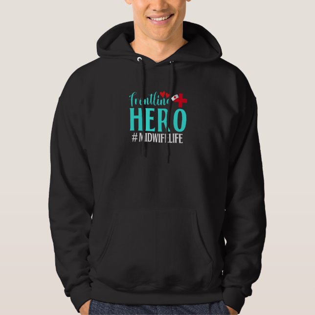 Frontline Hero Midfrau Life Frontline Essen Hoodie (Vorderseite)