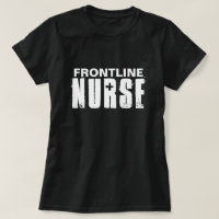 Frontline Nurse Typografie Schwarz-weiß