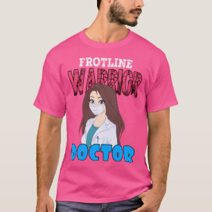 Frontline Warrior Doktor Anime Girl Face Maske Doc T-Shirt