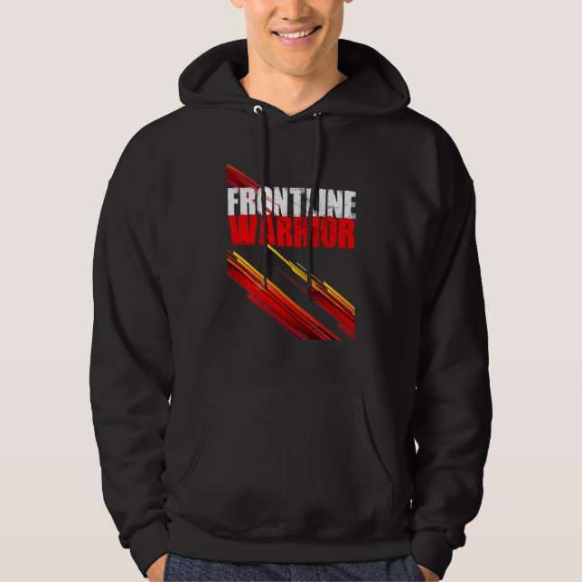 Frontline Warrior Stylish T-Shirt Hoodie (Vorderseite)