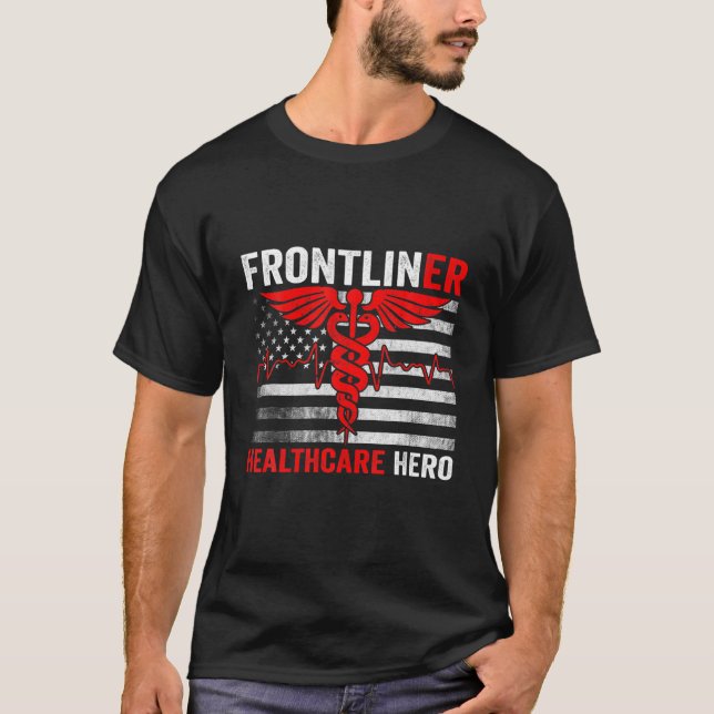 Frontliner Nurse Doctor Frontline Hero T-Shirt (Vorderseite)