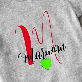 Frontseite und Rückseite für Monogramm - Eindeutig Baby Strampler