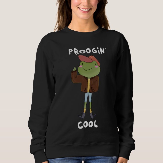 Froogin’ Cool: Modesymbol des Sumpfes Sweatshirt (Vorderseite)