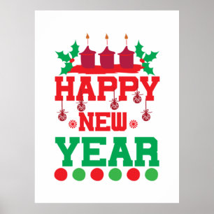 Frory Xmas glücklich Neues Jahr Poster