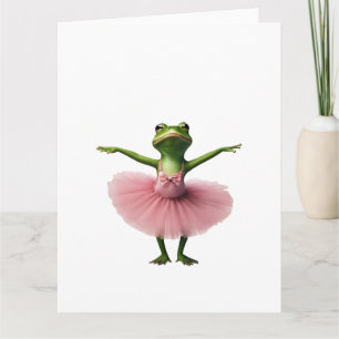 Frosch 2 Ballerina, Frosch, Tänzer, Kröte, KI-gene Karte