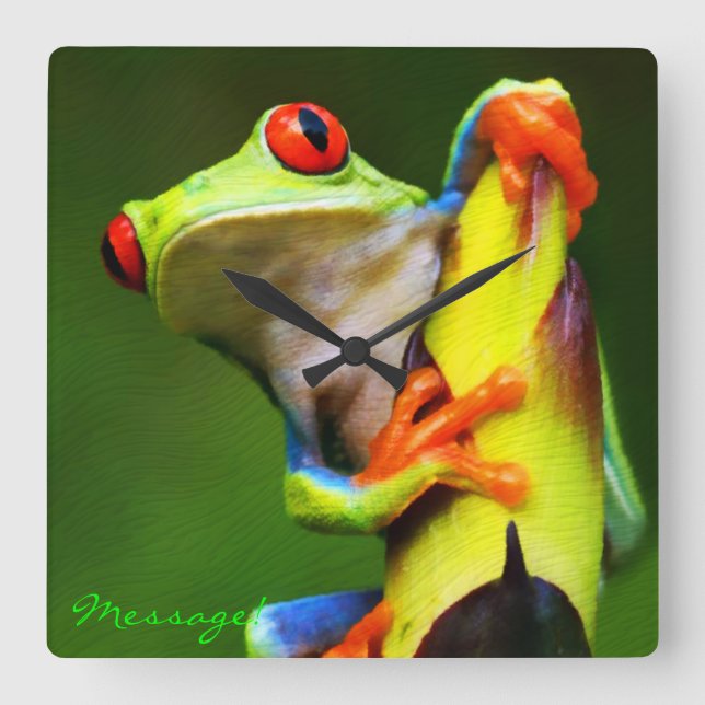 Frosch 2 Uhr mit Optionen (Vorderseite)