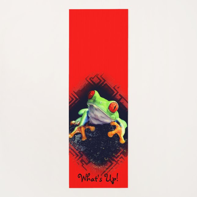 Frosch 3 eingefaßt yogamatte (Rückseite)