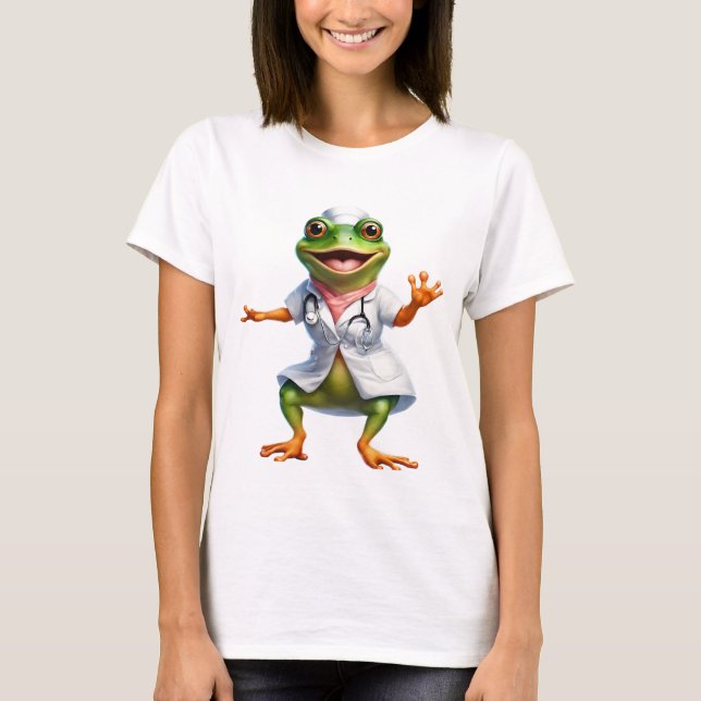 Frosch 7 Krankenschwester, Frosch, Medik, Toad, Ai T-Shirt (Vorderseite)