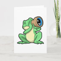 Frosch als Astronomie mit Teleskop