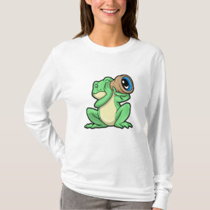 Frosch als Astronomie mit Teleskop T-Shirt