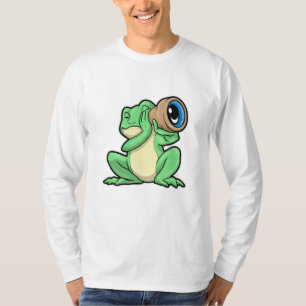 Frosch als Astronomie mit Teleskop T-Shirt