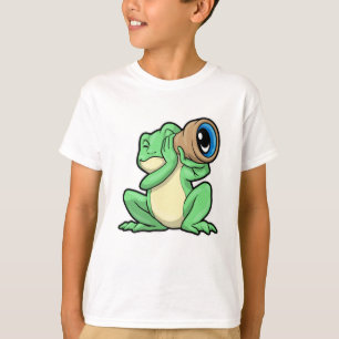 Frosch als Astronomie mit Teleskop T-Shirt