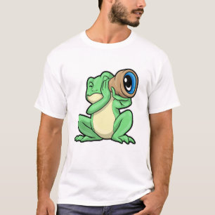 Frosch als Astronomie mit Teleskop T-Shirt
