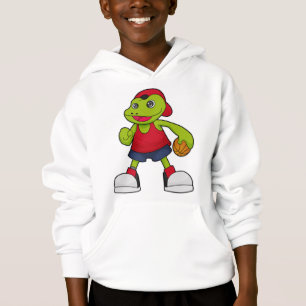 Frosch als Basketballspieler mit Basketball Hoodie