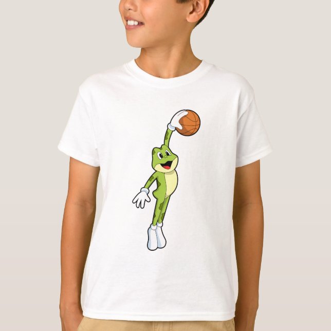 Frosch als Basketballspieler mit Basketball.PNG T-Shirt (Vorderseite)