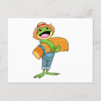 Frosch als Bauer mit Stroh