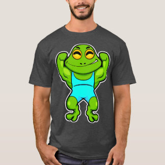 Frosch als Bodybuilder an der Bodybuilding T-Shirt