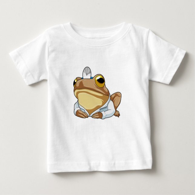 Frosch als Doktor mit Doctor's Coat Baby T-shirt (Vorderseite)