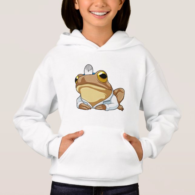 Frosch als Doktor mit Doctor's Coat Hoodie (Vorderseite)