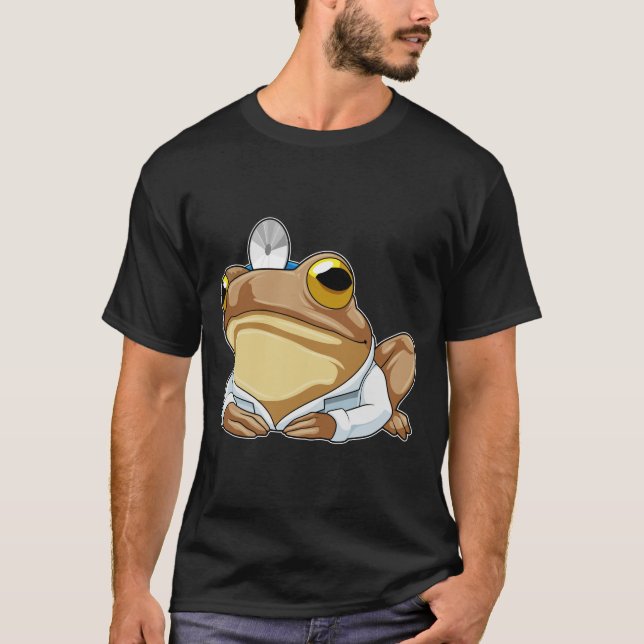 Frosch als Doktor mit Doctor's Coat T-Shirt (Vorderseite)
