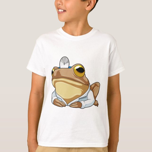 Frosch als Doktor mit Doctor's Coat T-Shirt (Vorderseite)