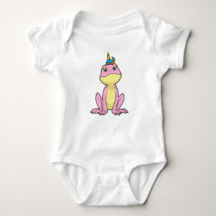 Frosch als Einhorn Baby Strampler