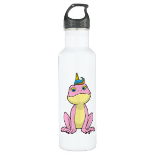 Frosch als Einhorn Edelstahlflasche