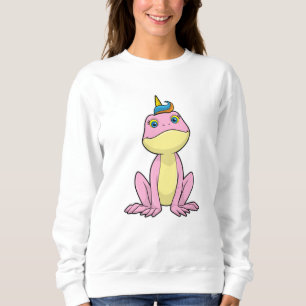 Frosch als Einhorn Sweatshirt