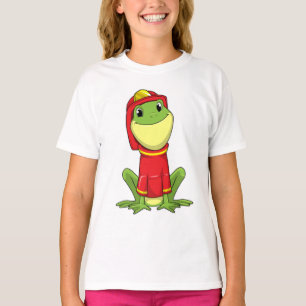 Frosch als Feuerwehrmann mit Helm T-Shirt