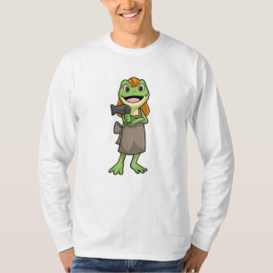 Frosch als Friseur mit Haartrockner T-Shirt