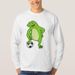 Frosch als Fußballspieler mit Fußball T-Shirt