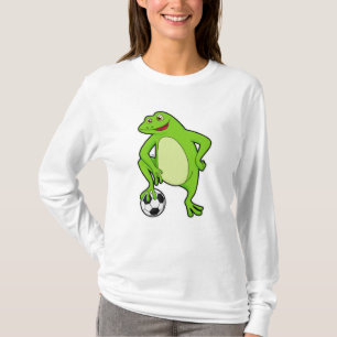 Frosch als Fußballspieler mit Fußball T-Shirt