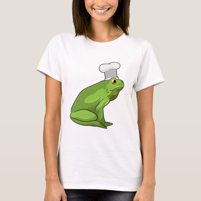 Frosch als Koch mit Koch Hut T-Shirt (Vorderseite)