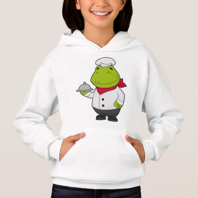 Frosch als Koch mit Platter Hoodie (Vorderseite)