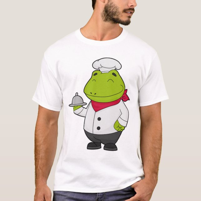 Frosch als Koch mit Platter T-Shirt (Vorderseite)