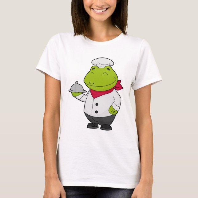 Frosch als Koch mit Platter T-Shirt (Vorderseite)