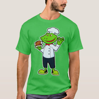 Frosch als Koch mit Servierplatte Hühnchen T-Shirt