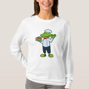 Frosch als Koch mit Servierplatte & Hühnchen T-Shirt