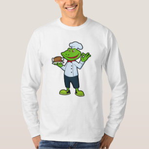 Frosch als Koch mit Servierplatte & Hühnchen T-Shirt