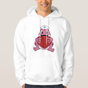 Frosch als Krankenschwester mit Herz Hoodie