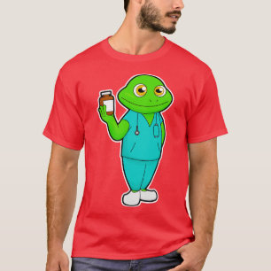 Frosch als Krankenschwester mit Medicine Stethosco T-Shirt